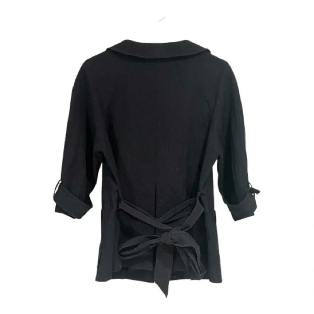 Lane Bryant Black Blazer/Jacket with Silver Buttons & removable belt size 14